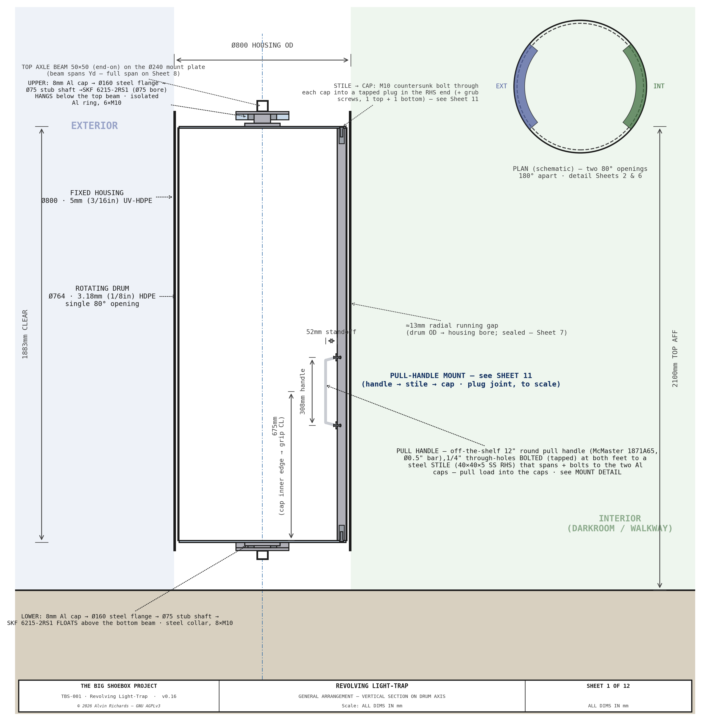 TBS-001 Light-Trap — Sheet 1: General Arrangement