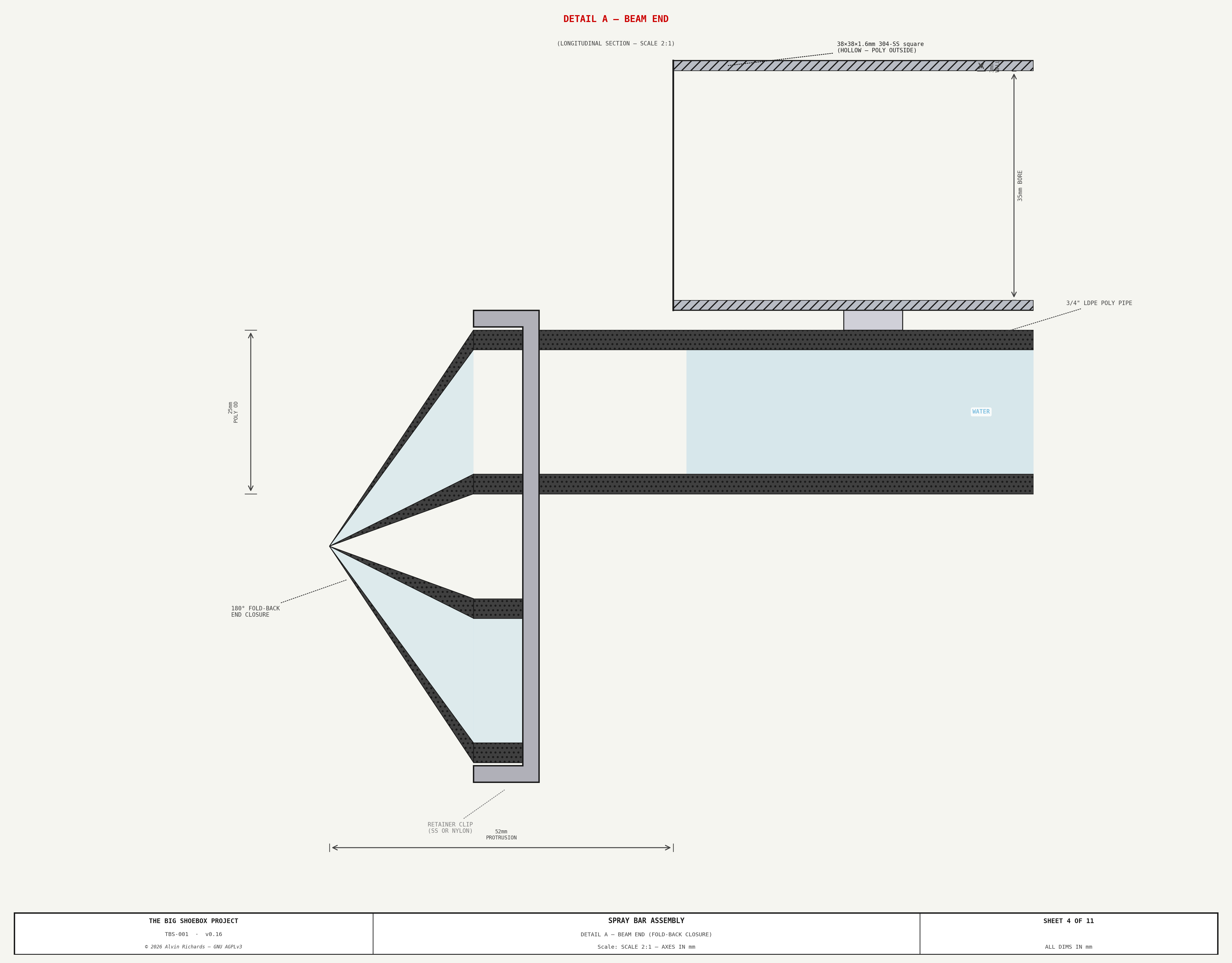 Sheet 4 — Detail A: Beam End