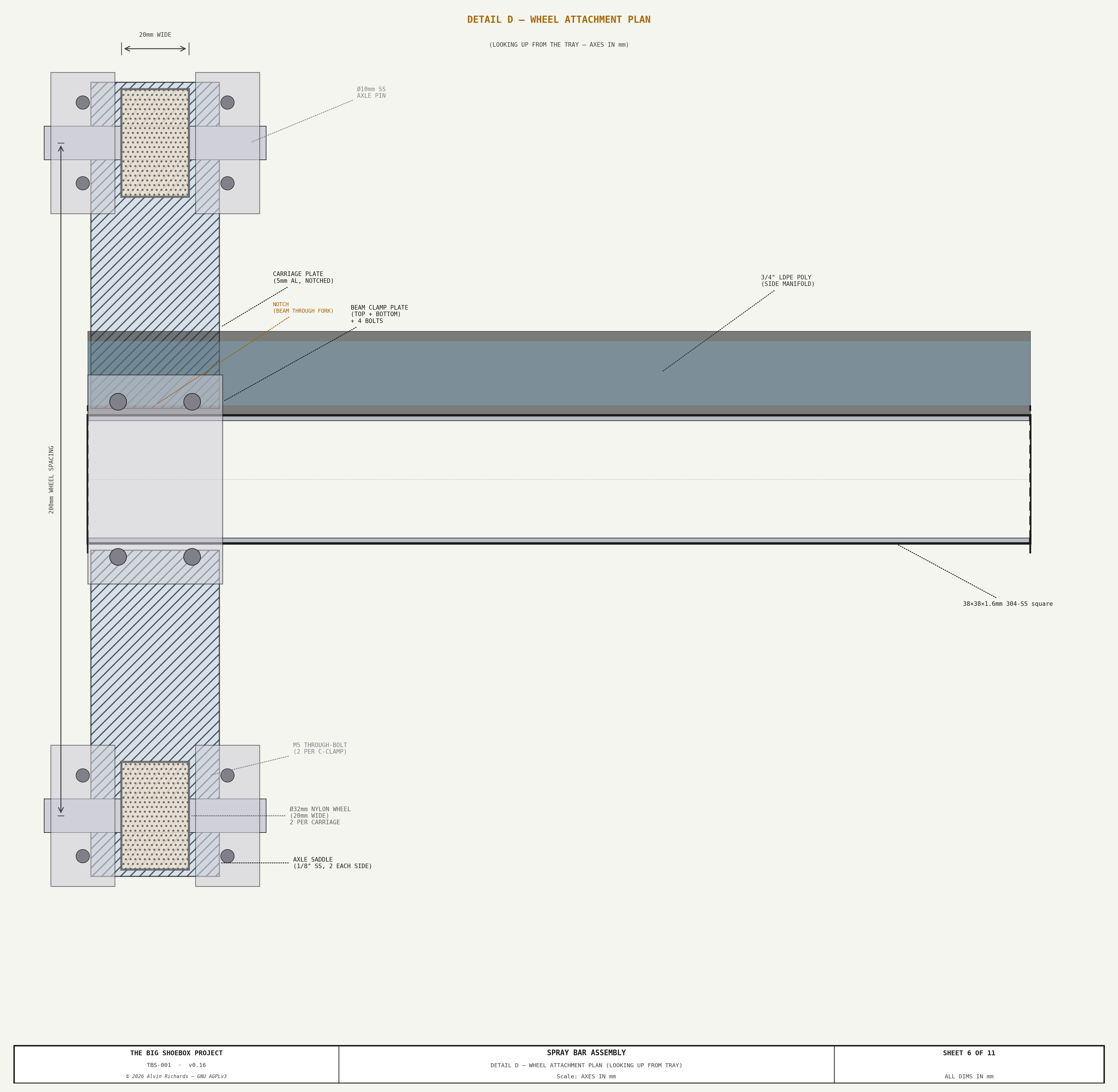 Sheet 6 — Detail D: Wheel Plan