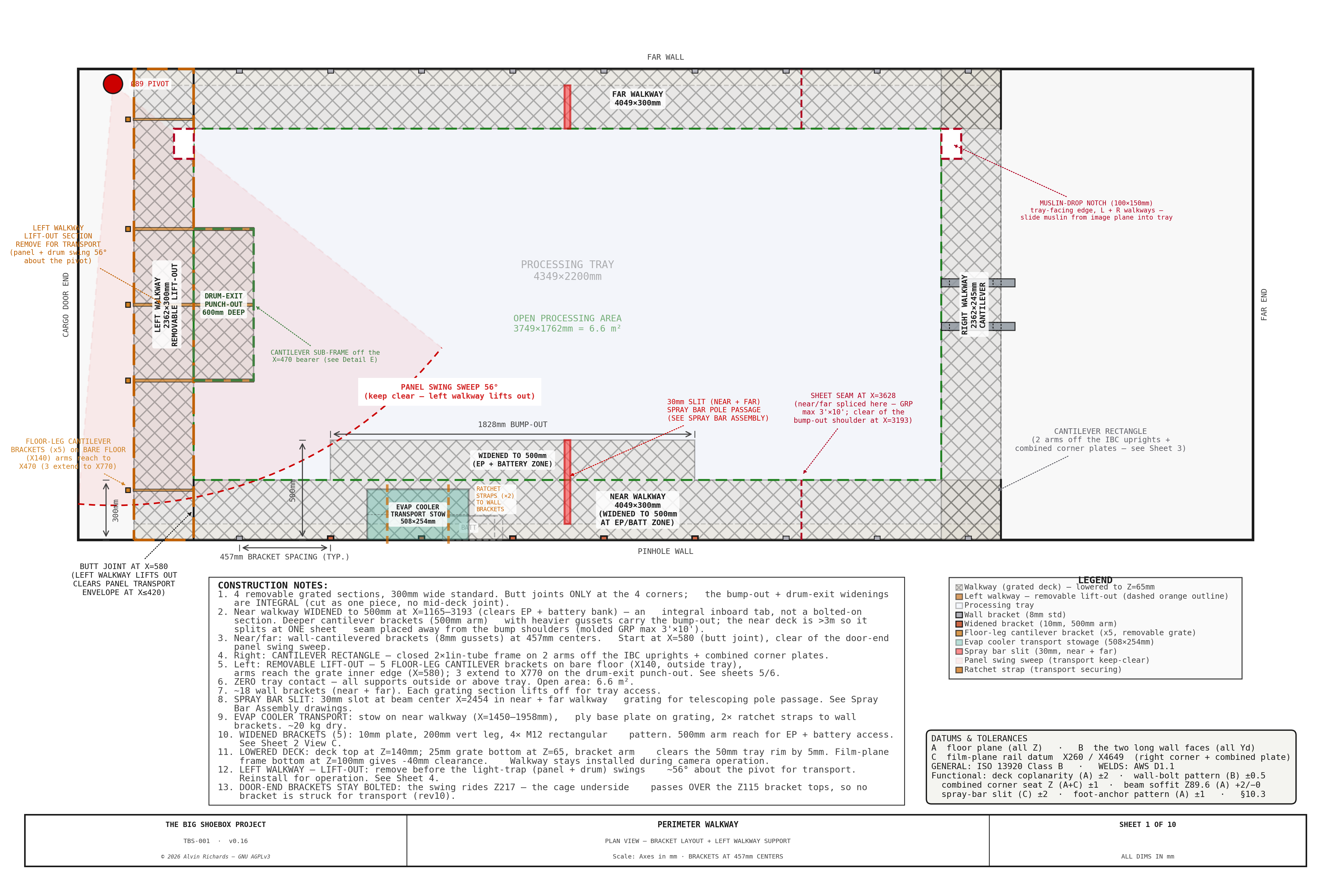 TBS-001 Walkway — Sheet 1: Equipment Location